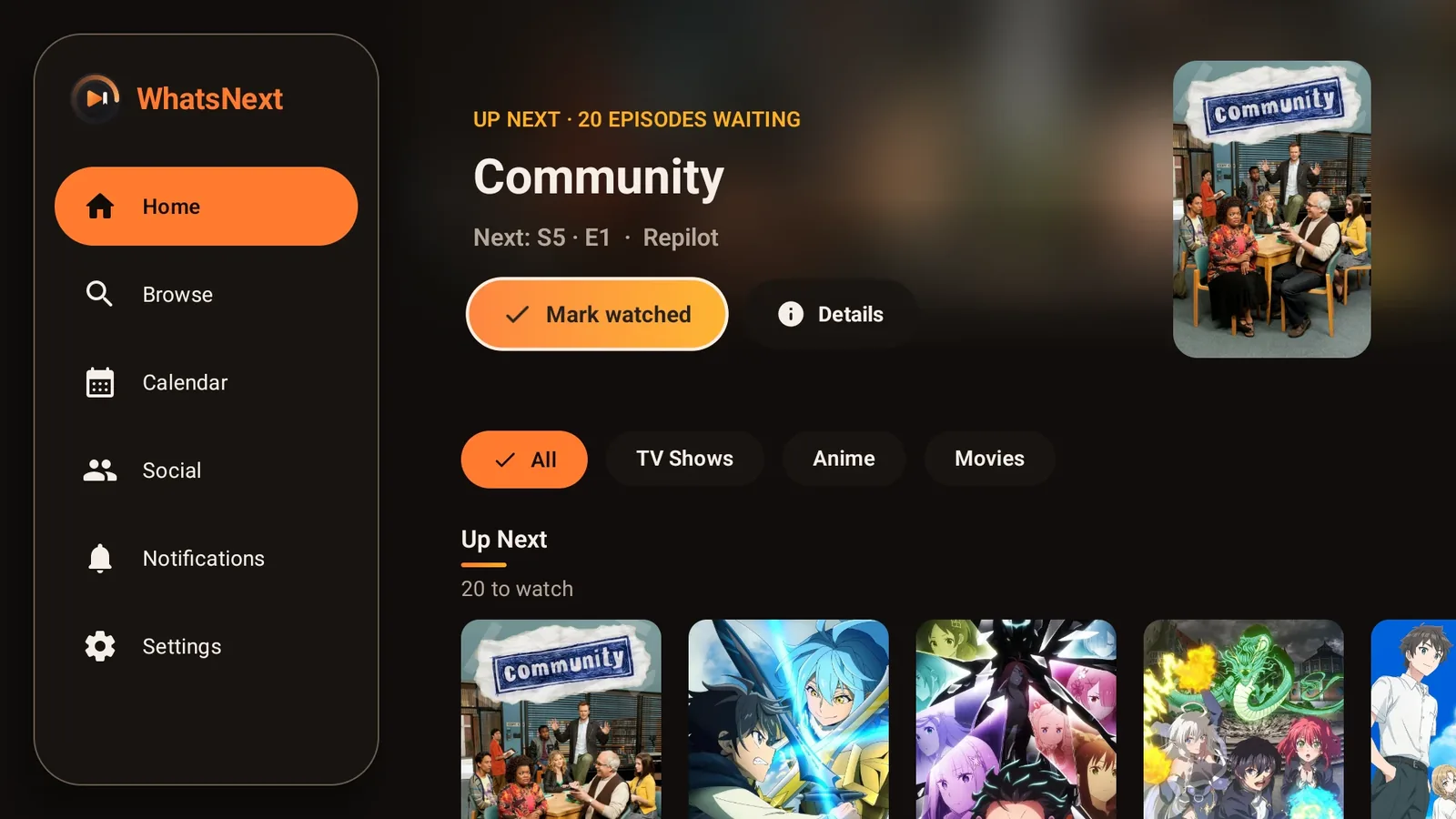 WhatsNext screenshot 1